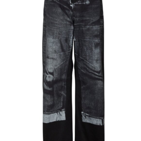 Jean Paul Gaultier – Denim Trompe L'oeil Jeans Black/Gray Size 6 / 8 6/8 FR42 - Picture 7 of 11